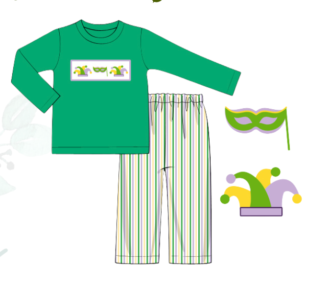 Mardi Gras Boy Set LS