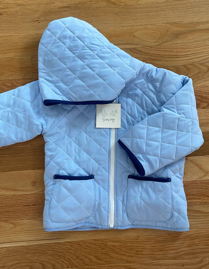 Blue Quilted Coat
