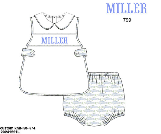 Just Keep Swimming Smock Diaper Set