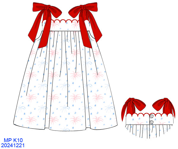 Baby You're A Firework Scallop Dress