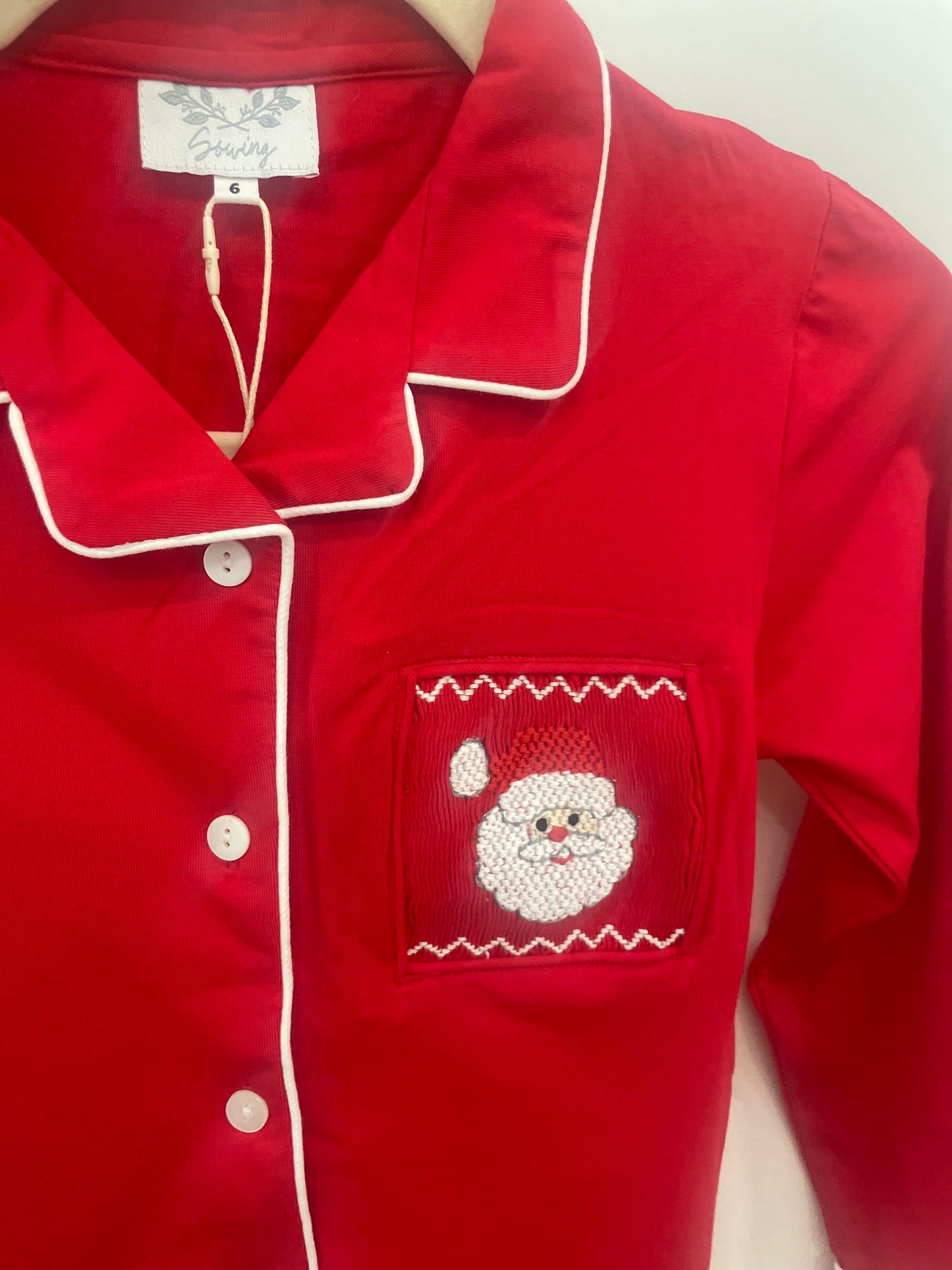 Santa Smocked Pajama Set