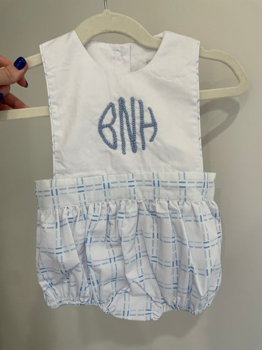 Blue Skies French Knot Initial Bubble