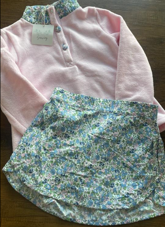 Fleece and Skirt Fall Set
