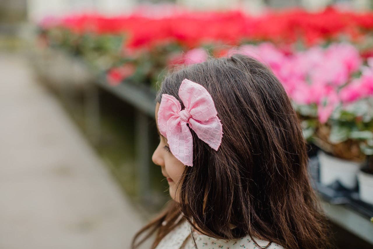 Spring Pink | Petite Party Bow: Alligator Clip
