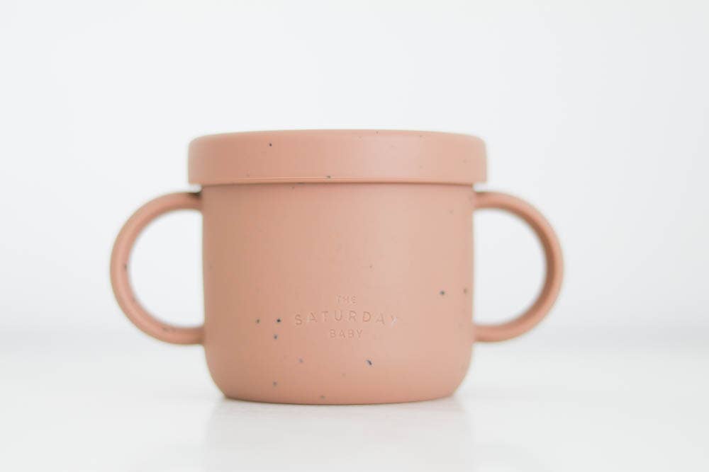 Silicone Snack Cup-Coral Speckled