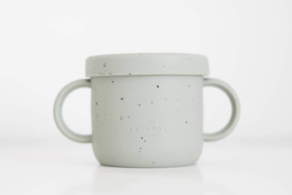 Silicone Snack Cup- Sage Speckled